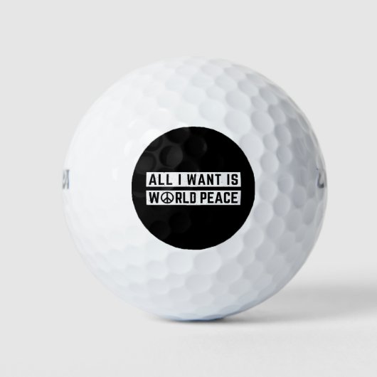Weltfrieden Golfball (Vorderseite)