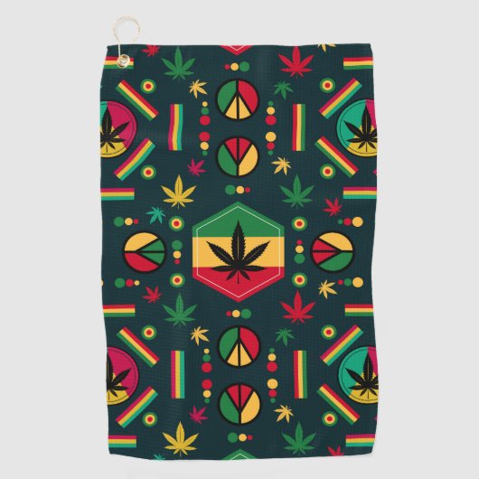 Weltfrieden Golfhandtuch (Vorderseite)