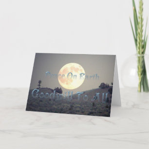 Weltfrieden Goodwill an alle Feiertagskarte