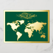 Weltfrieden Green Folien Feiertagskarte (Vorderseite)