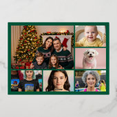 Weltfrieden Green Folien Feiertagskarte (Rückseite)