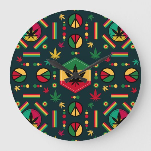 Weltfrieden Große Wanduhr (Vorderseite)