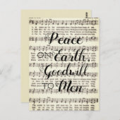 Weltfrieden, guter Wille zu den Menschen Postkarte (Vorne/Hinten)