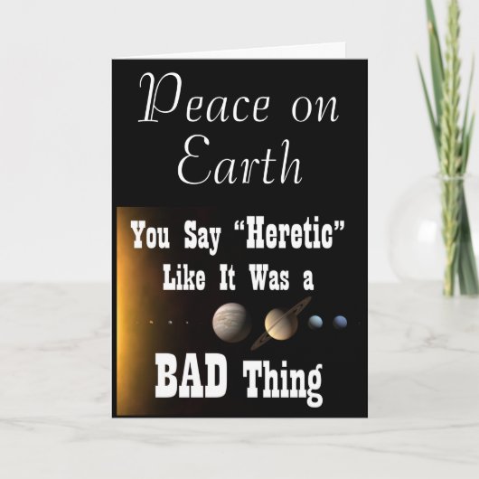 Weltfrieden Heretic Card Feiertagskarte (Vorderseite)