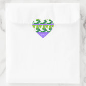 WELTFRIEDEN Herz-Aufkleber (Tasche)