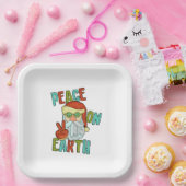 Weltfrieden Hippie Santa Pappteller (Party)
