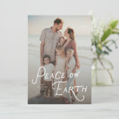 Weltfrieden Holiday Fotokarte Feiertagskarte (Stehend Vorderseite)