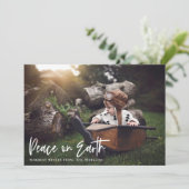 Weltfrieden Holiday Fotokarte Feiertagskarte (Stehend Vorderseite)