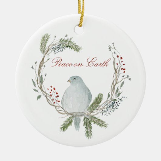 Weltfrieden Holiday Keramik Ornament (Vorne)