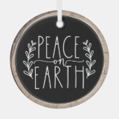 Weltfrieden Holiday Ornament Aus Glas (Vorderseite)