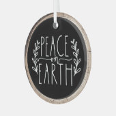 Weltfrieden Holiday Ornament Aus Glas (Vorderseite links)