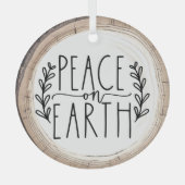Weltfrieden Holiday Ornament Aus Glas (Vorderseite)