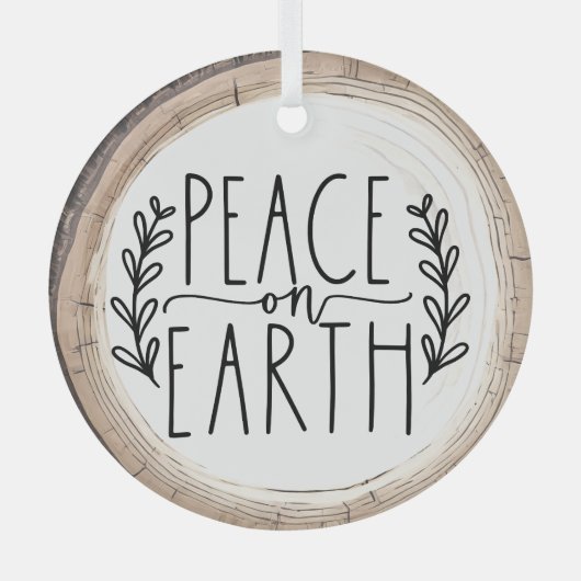 Weltfrieden Holiday Ornament Aus Glas (Vorderseite)