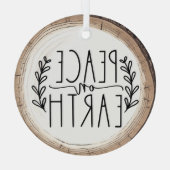 Weltfrieden Holiday Ornament Aus Glas (Rückseite)