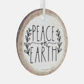 Weltfrieden Holiday Ornament Aus Glas (Vorderseite Rechts)