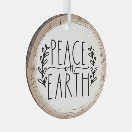 Weltfrieden Holiday Ornament Aus Glas (Vorderseite Rechts)