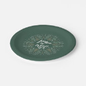 Weltfrieden Holiday Pappteller (Schrägansicht)