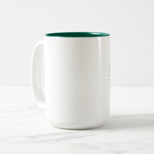 Weltfrieden Holiday Zweifarbige Tasse (Vorderseite Links)