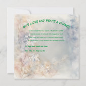 Weltfrieden: Holly Crown Hare Peace Liebe Karte (Rückseite)