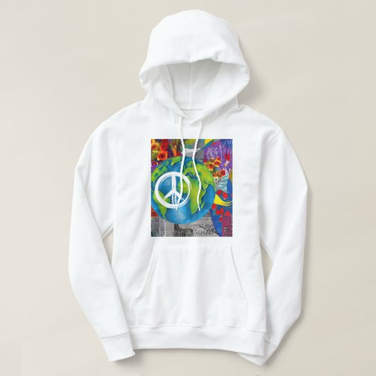 Weltfrieden Hoodie (Design vorne)