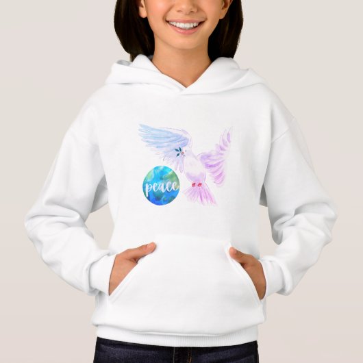 Weltfrieden Hoodie (Vorderseite)