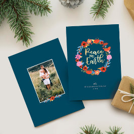 Weltfrieden Hübscher Blumenstrauß Feiertagskarte