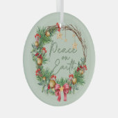 Weltfrieden im Weihnachtskranz Ornament Aus Glas (Vorderseite Rechts)