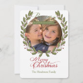 Weltfrieden Individueller Foto Weihnachtsfeiertag Feiertagskarte (Vorderseite)