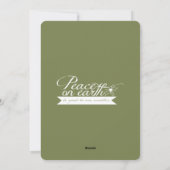 Weltfrieden Individueller Foto Weihnachtsfeiertag Feiertagskarte (Rückseite)