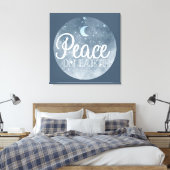 Weltfrieden Inspiration Moon & Night Sky Leinwanddruck (Insitu (Schlafzimmer))