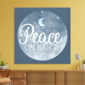 Weltfrieden Inspiration Moon & Night Sky Leinwanddruck (Insitu (Wohnzimmer))