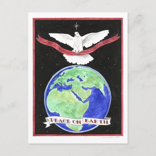 Weltfrieden Inspiration Postkarte (Vorderseite)