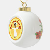 Weltfrieden Jesus Keramik Kugel-Ornament (Rechts)