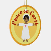 Weltfrieden Jesus und Kinder Keramik Ornament (Rechts)