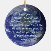 Weltfrieden John 14:27 Keramik Ornament (Hinten)