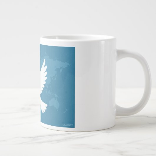 Weltfrieden Jumbo-Tasse (Rechts)