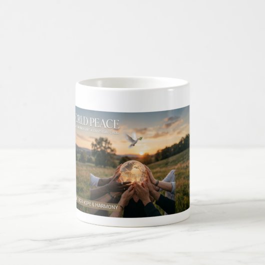 Weltfrieden Kaffeetasse (Mittel)