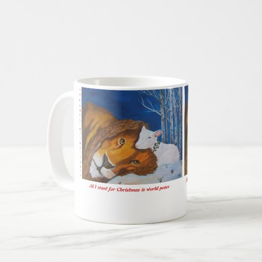 Weltfrieden Kaffeetasse (Vorderseite Links)