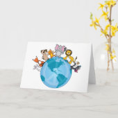 Weltfrieden Karte (Gelbe Blume)