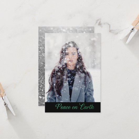 Weltfrieden Karte (Vorderseite/Rückseite Beispiel)