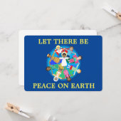 Weltfrieden Karte (Vorderseite/Rückseite Beispiel)