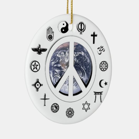 Weltfrieden Keramik Ornament (Rechts)