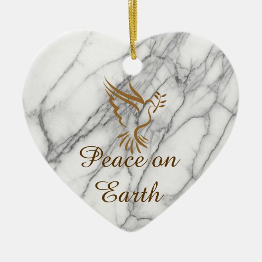 Weltfrieden Keramik Ornament (Vorne)