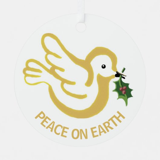 Weltfrieden Keramik Ornament (Vorderseite)