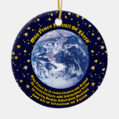 Weltfrieden Keramik Ornament (Vorne)