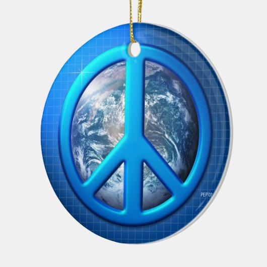 Weltfrieden Keramik Ornament (Links)