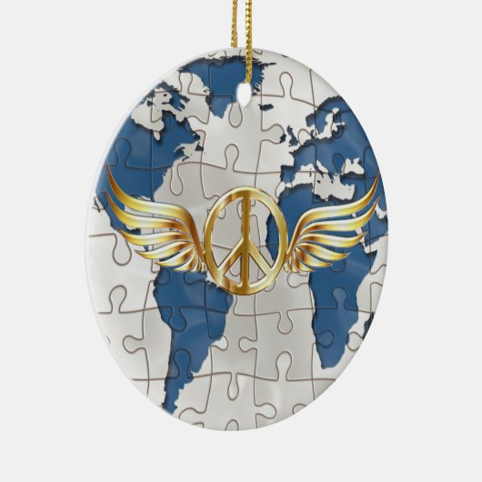 Weltfrieden Keramik Ornament (Rechts)