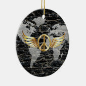 Weltfrieden Keramik Ornament (Rechts)