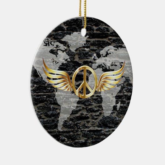 Weltfrieden Keramik Ornament (Rechts)