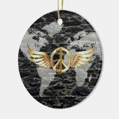 Weltfrieden Keramik Ornament (Links)